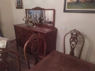 Juego de comedor: mesa y 6 sillas