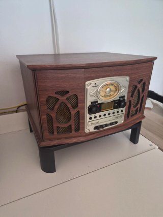 Tocadiscos Auna Vinilo CD USB radio FM