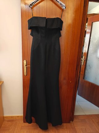 Vestido fiesta negro palabra de honor