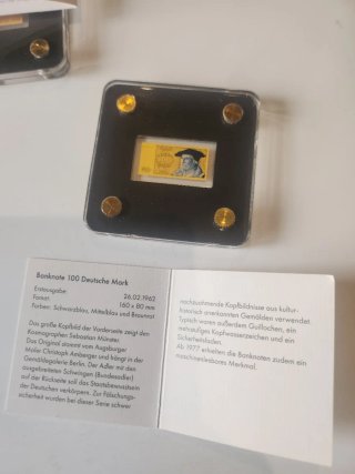 3 Láminas Oro Certificadas Deutsche Mark