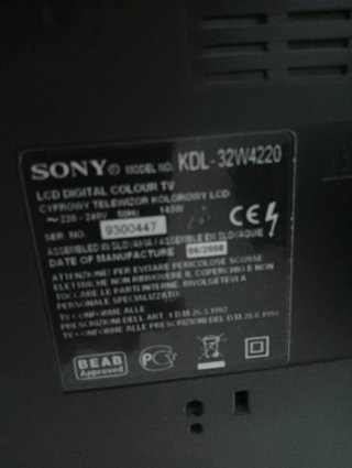 Televisión Sony Bravia Negra 32"