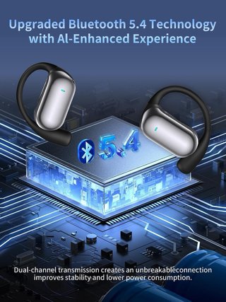 Auriculares Inalámbricos Deportivos Negro/Plata