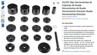Kit Extractor Cojinetes Rodamientos Coche
