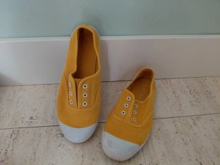 Zapatillas lona amarillo-mostaza