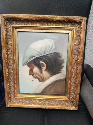 Óleo,Hombre de campo,Javi López