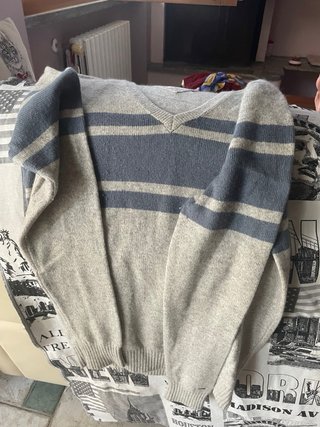 DENIM Maglione Uomo Beige/Grigio