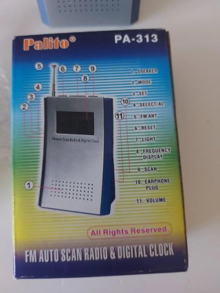 Radio Palito PA-313 FM Portatile Sveglia