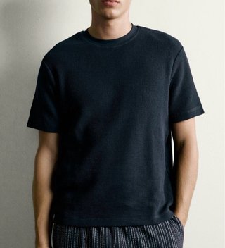 Camiseta Zara Seersucker Talla L