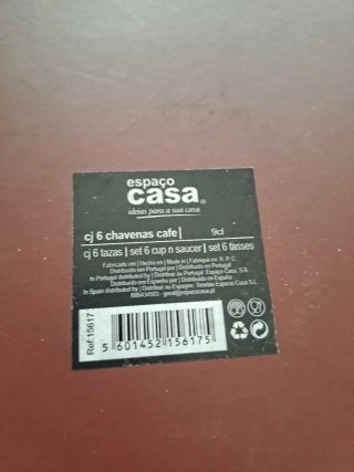Juego 6 Tazas Café Cerámica