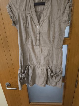 Vestido Bershka Beige Talla L