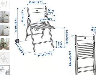 Silla plegable IKEA FRÖSVI blanca