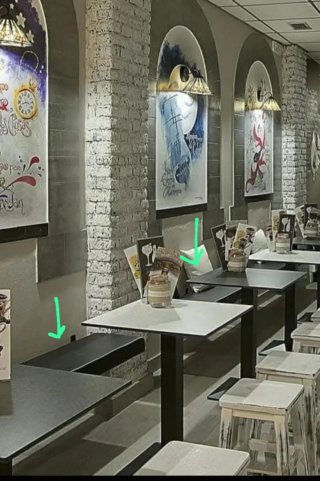 Bancos de espera,usado en una cafeteria.60€c/u.