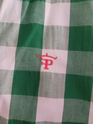 Camisa de cuadros verde P Talla L