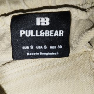 Pantalón corto cargo beige Talla S moderno Pull&B
