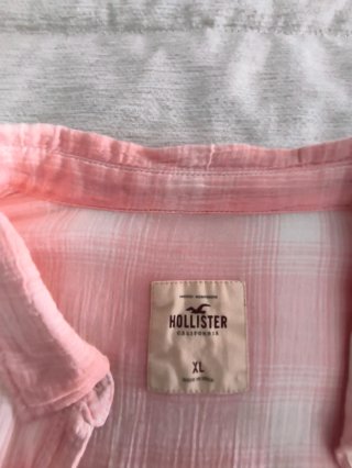 Camisa Hollister Rosa Talla XL