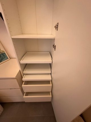 Armario Pax Ikea 50x236cm Blanco con Cajones