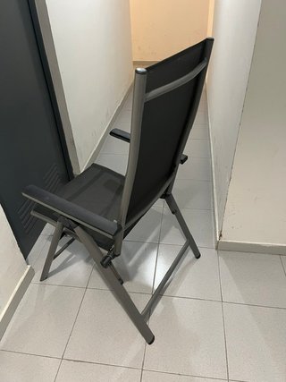 2 Sillones Plegables Metal Gris