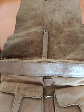 Bolso bandolera piel topo