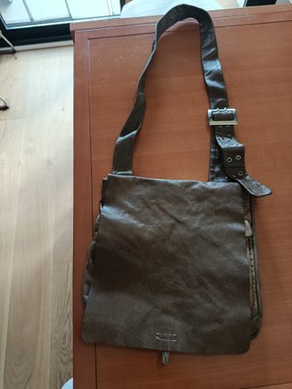Bolso bandolera piel topo