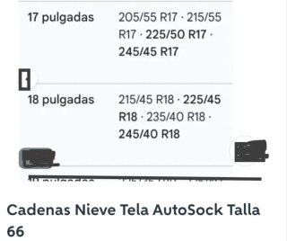 Cadenas textiles para nieve AutoSock