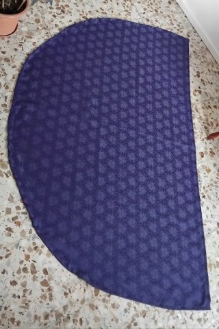 Manto Damasco Azul Virgen