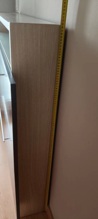 Mueble recibidor-zapatero madera y cristal