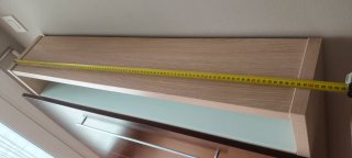 Mueble recibidor-zapatero madera y cristal