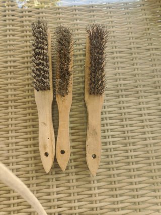 6 cepillos metálicos alambre bricolaje