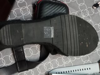 Sandalias de piel Billibi negras