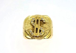 Sello Dollar Oro 18k