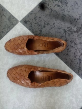 Manoletinas de cuero trenzado