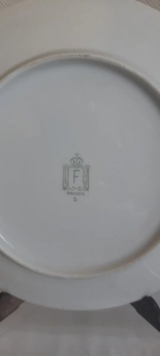 F Bavaria 5 Piattini Dessert Porcellana Bavaria