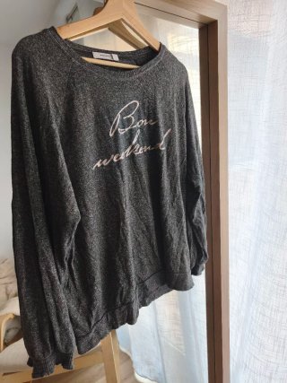 Sudadera gris oversize Women'secret Talla M