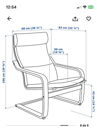 Sillón y reposapiés Poang Ikea