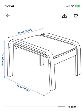 Sillón y reposapiés Poang Ikea