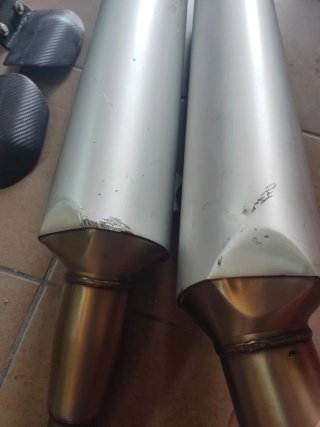 Tubos escape Ducati Monster y protecciones