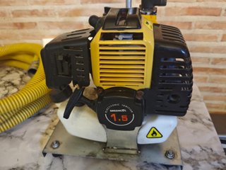 Bomba de agua 1,5 HP + manguera rígida con filtro