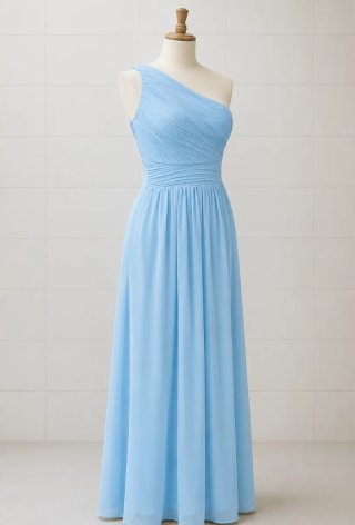Vestido largo azul de fiesta