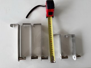 Colgadores metálicos para puertas (pack 5)