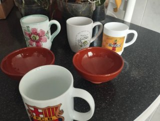 Lote de tazas FC Barcelona
