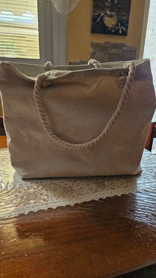 Borsa mare spiaggia grande beige/nero