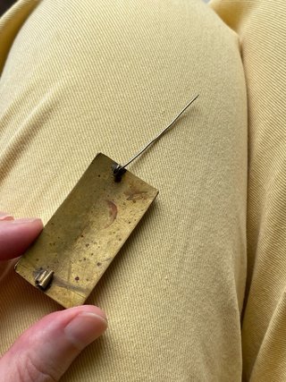 Broche Art Decó Esmalte Pájaro