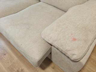 Sofá 2 plazas extensible beige