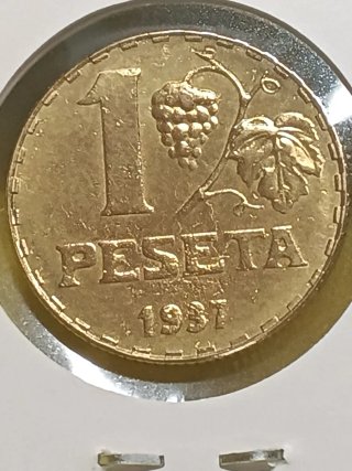 Moneda 1 Peseta Española 1937