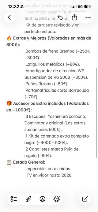 Yamaha R6 2005 Pack 3 escapes + kit carenado extra