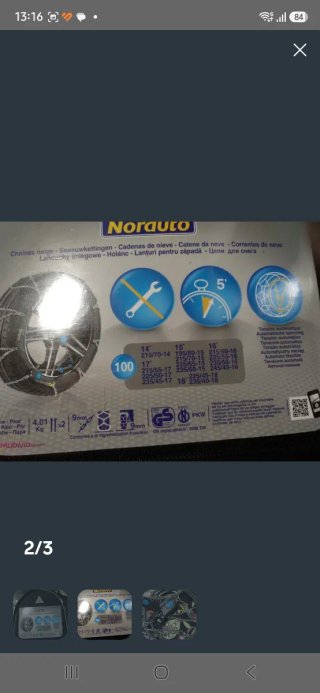 Cadenas para nieve Norauto 100