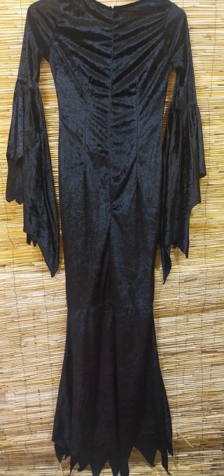 Vestido Gótico Bruja Murciélago Negro