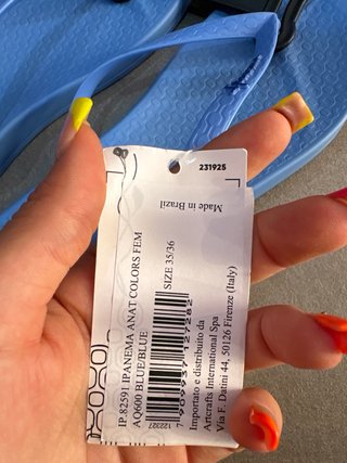 Ipanema infradito tg 35/36 azzurro