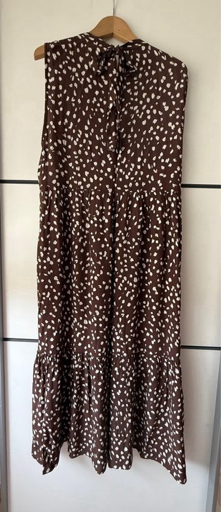 Vestido Pull&Bear marrón topos T. XL