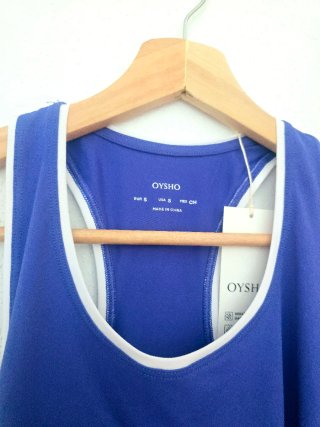 Camiseta sin mangas Oysho azul